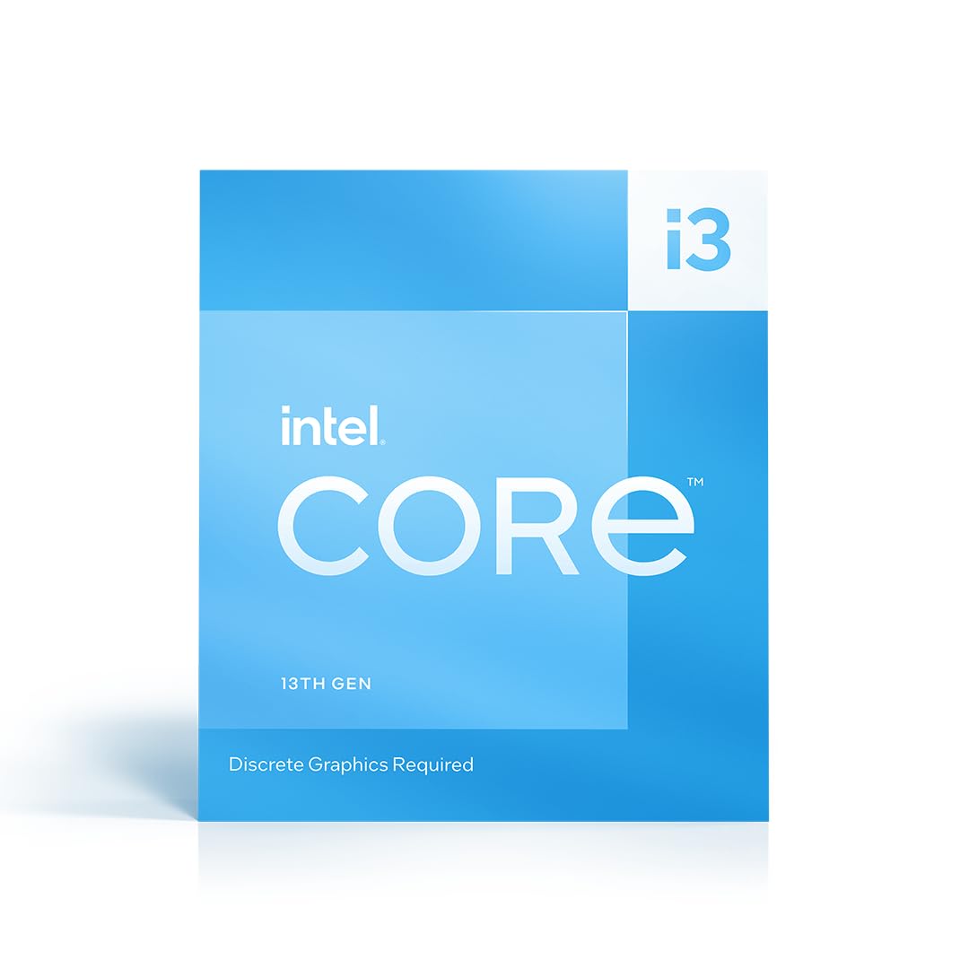 Intel Core13th Generation i3-13100F Desktop Processor (4 Core (4 P-Core), 12 MB Cache, up to 4.5 GHz, LGA1700)