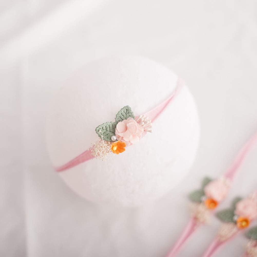 Zeroest Baby Photography Props Headband Newborn Girl Hair Accessories Photo Shoot Outfits Infant Flower Headdress (No.16)