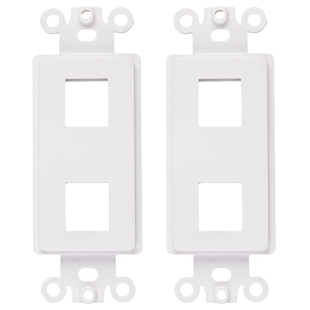 Quickport Decora Keystone Insert, 2 Port, 2 Pack White