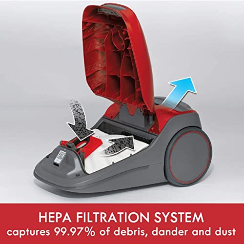 Kenmore 81414 Red Bagged Canister Vacuum with Telescoping Wand, 400 Series Cleaning Tools for Home and Pet Hair