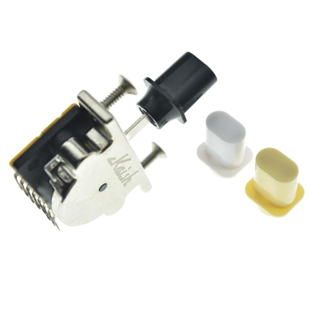 Heavy Duty 3 Way Guitar Pickup Lever Switch Pickup Selector Switch For Strat Tele With 3X Plastic Top Hat Tips