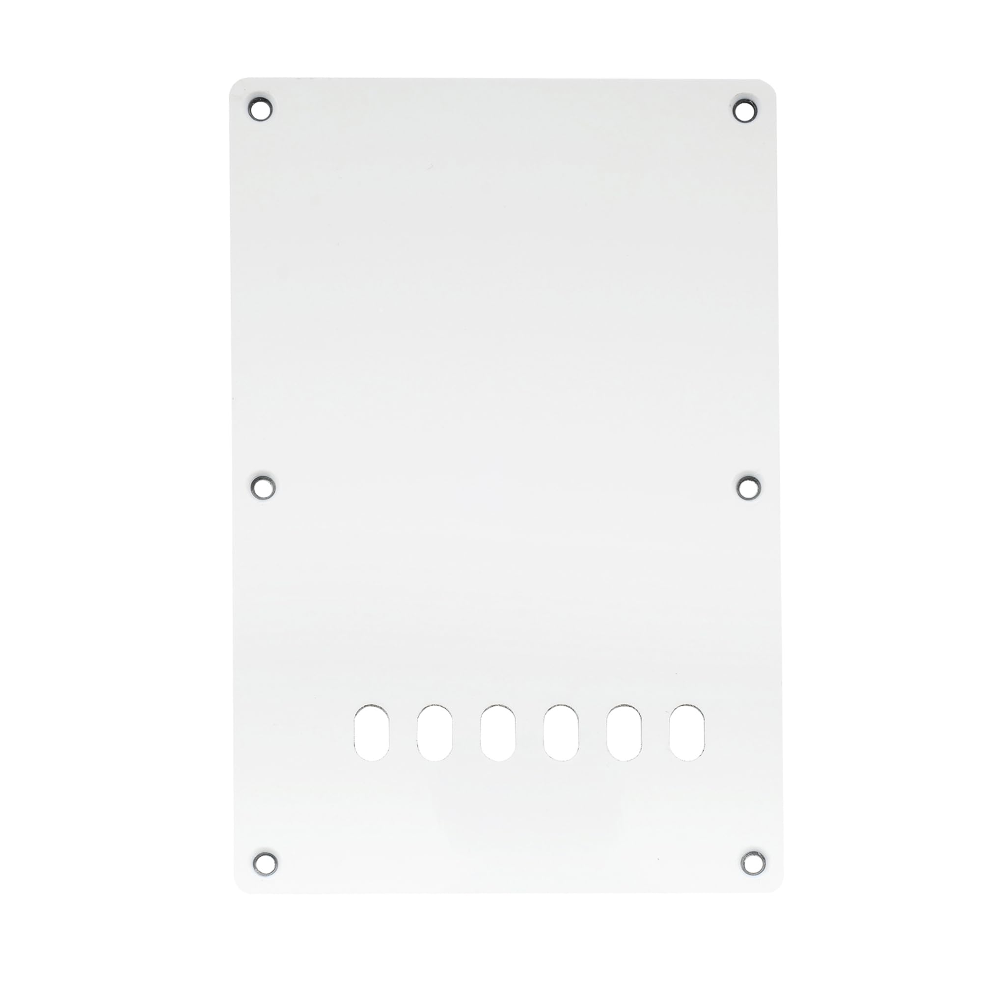 Musiclily Guitar Back Plate Tremolo Cavity Cover Backplate for China Made Squier Guitar Parts,3Ply White