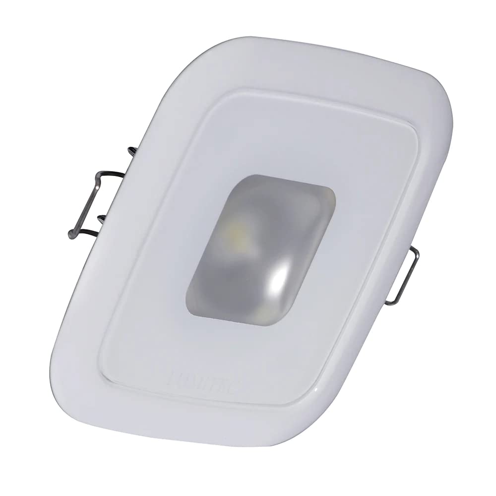 Lumitec Square Mirage Down Light - White Dimming, Red/Blue Non-Dimming - White Bezel,WBAUVB01M7278BS
