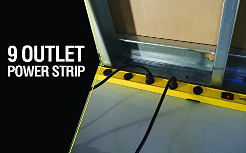Yellow Jacket 5153 All Metal 3 Workshop Bar With 9 Outlets And 5 Yellow Cord