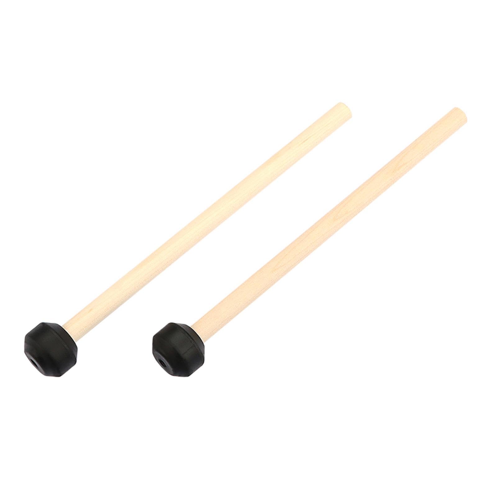 ECOMISTIQ 2 Pieces Percussion Drumsticks Steel Drum Mallets for Performance Meditation Flat head | Tambourines Hand