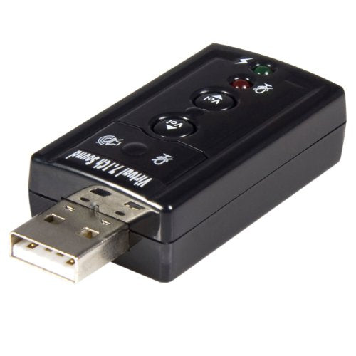 Startech.Com Virtual 7.1 Usb Stereo Audio Adapter External Sound Card   Sound Card   Stereo   Usb 2.0   Icusbaudio7,Black