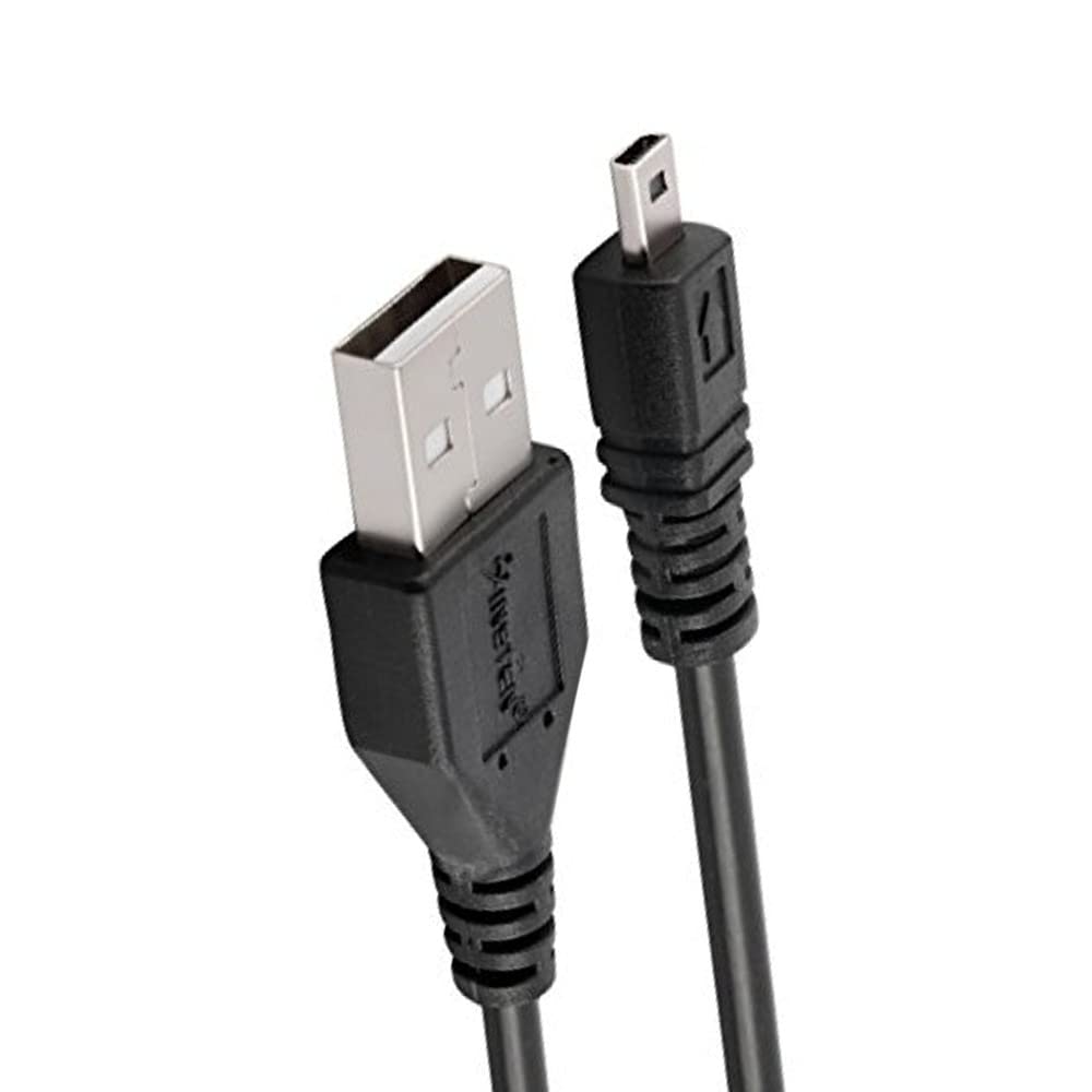 Synergy Digital Camera USB Cable, Compatible with Samsung S85 Digital Camera, 3 Ft. USB Type-A to Mini B Cable, 8-Pin, Black
