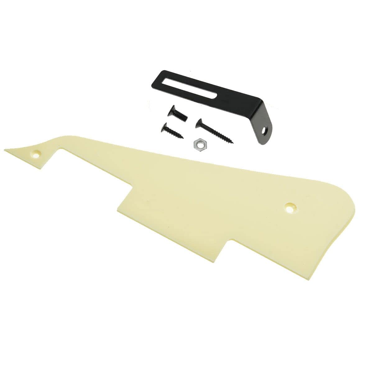 Kaish Single Cream 1 Ply Lp Guitar Pickguard With Black Bracket For Epi Les Paul