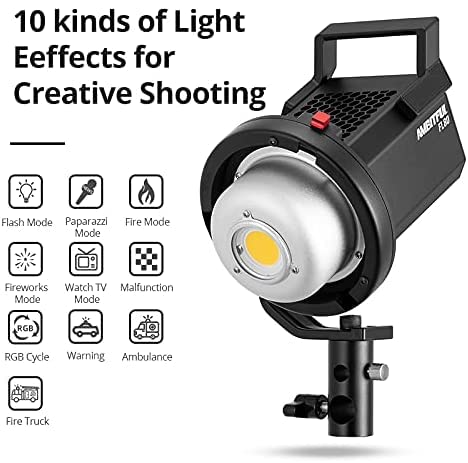 Ambitful Fl80Rgb Fl80 80W Rgb Full Color Led Video Light,Cri 96/Tcli 95,2800K 10000K,10 Fx Special Effect Mode,Support App,Bowen