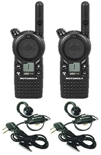 2 Pack Of Motorola Cls1110 Two Way Radio Walkie Talkies With Headsets