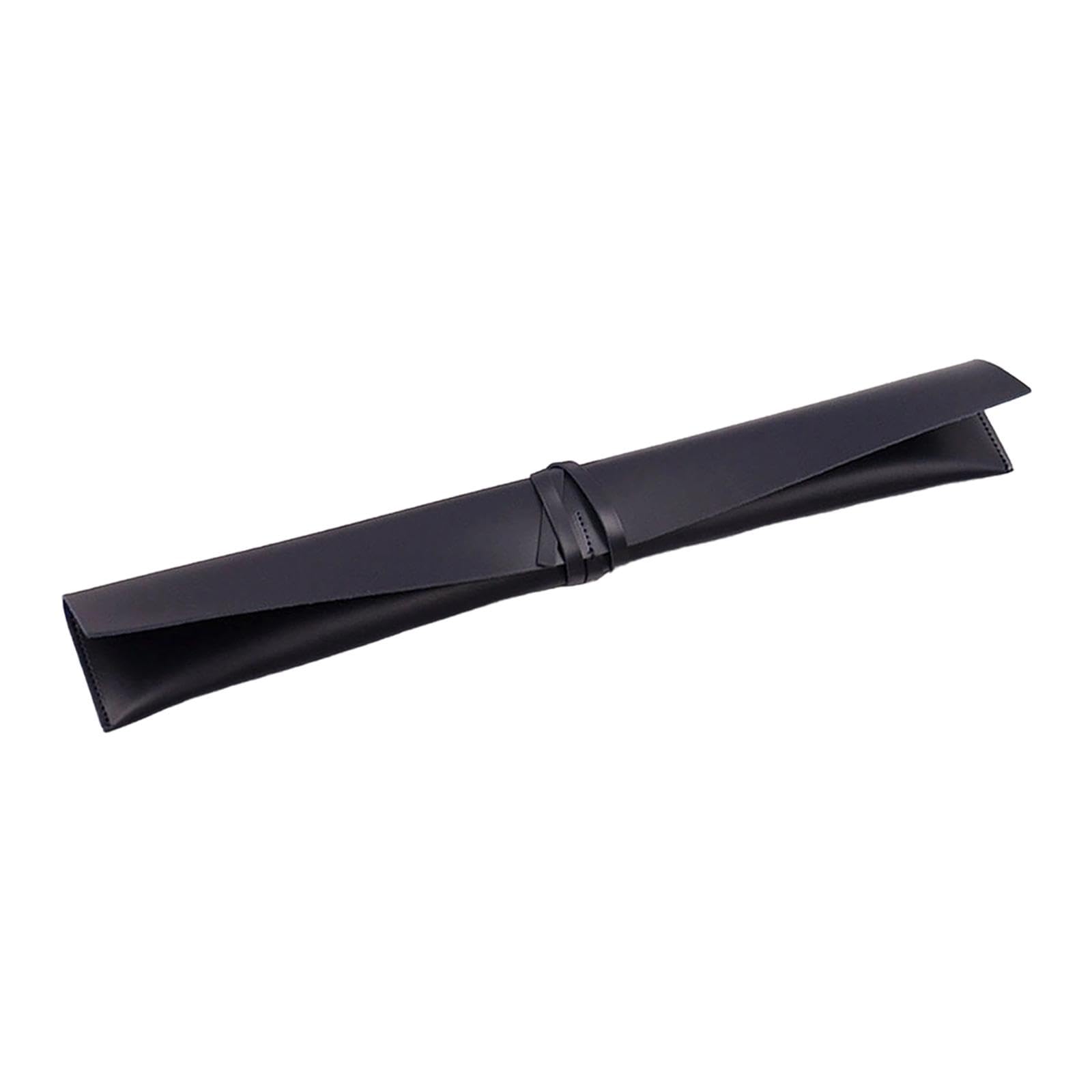 Merishopp Pu Leather Drumstick Bag Lightweight Practical Professional Drum Accessories Dark Blue