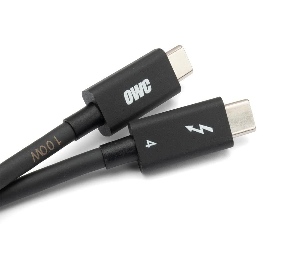 OWC Thunderbolt 4 Cable, Thunderbolt Certified, 2.0 Meter (6.56 ft.), 40 Gb/s Data Transfer, 100W Power Charging, Compatible wit