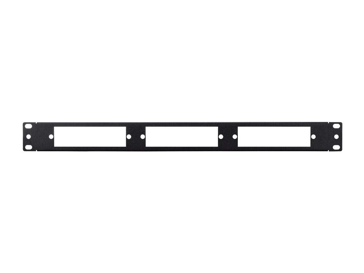 Monoprice Blank Fiber Patch Panel   3Lgx Cassettes 1U, 16 Gauge Steel, 19 Inch, Black