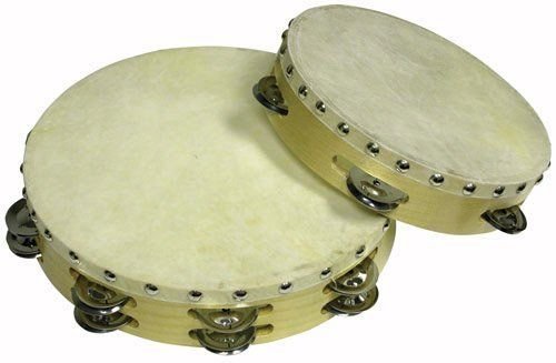 Trading dukan Double Rows Jingle Pair Tambourine with Head