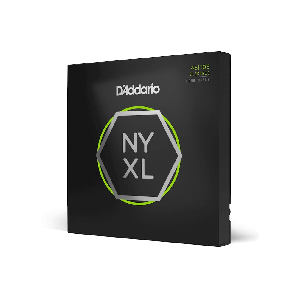 D'Addario Bass Guitar Strings   Nyxl Bass Strings   Nyxl45105   Unrivaled Strength, Tuning Stability, Enhanced Response   For 4