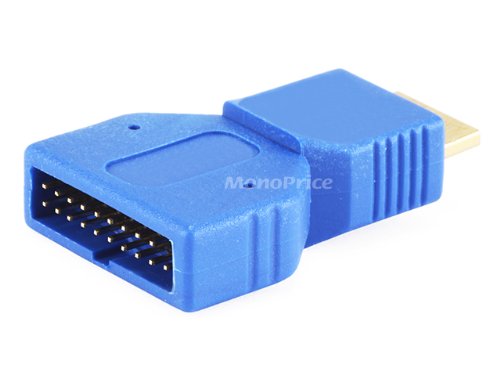 Monoprice Gold Plated Usb 3.0 Micro B Male To Box Header 20Pin Male Adapter (1)