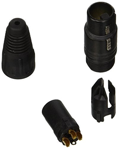 Neutrik Nc3Fx-B 3-Pin F Cable Mt Xlr, Black With Gold Contacts