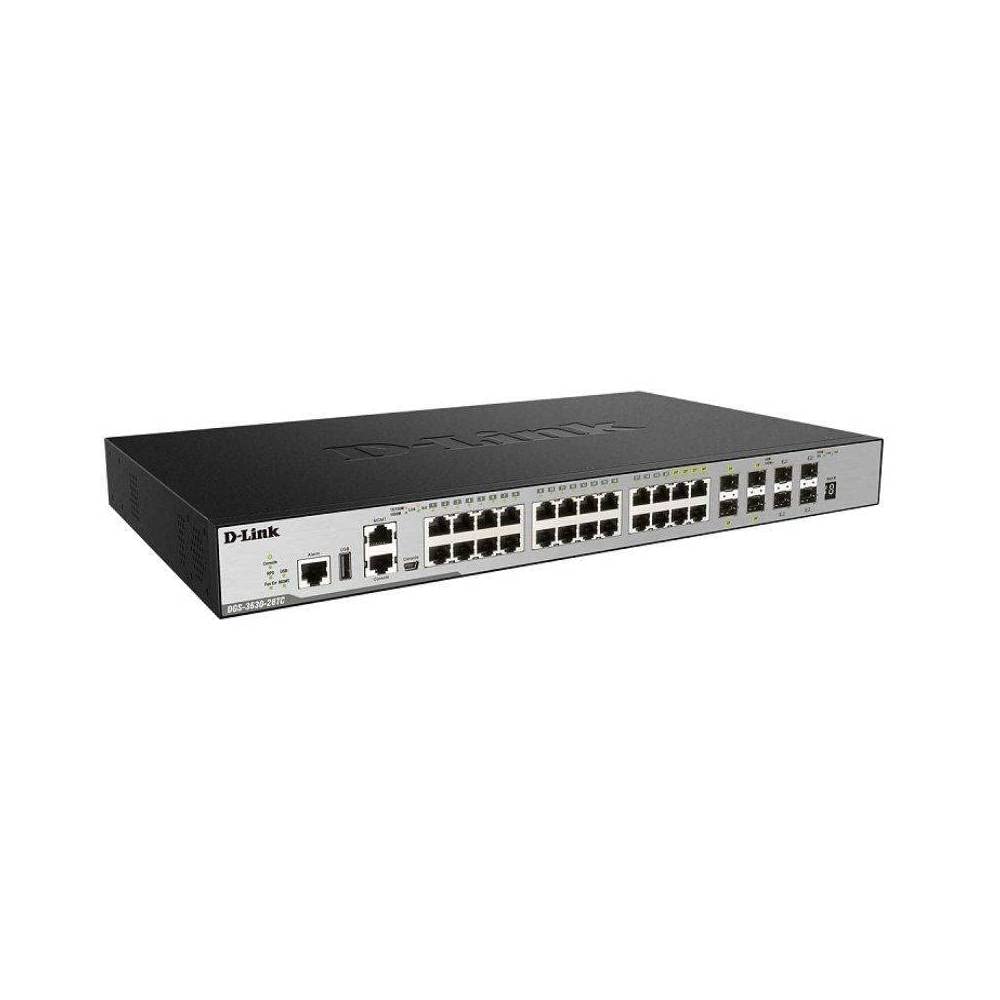 Dgs-3630-28Tc 20 X 1Gb Base-T Ports, 4 X Combo 10/100/1000Base-T/Sfp Ports, And