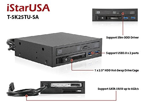 Istarusa T 5K25Tu Sa Sata 6 Gbps Hdd Ssd Hot Swap Rack With Usb 3.0
