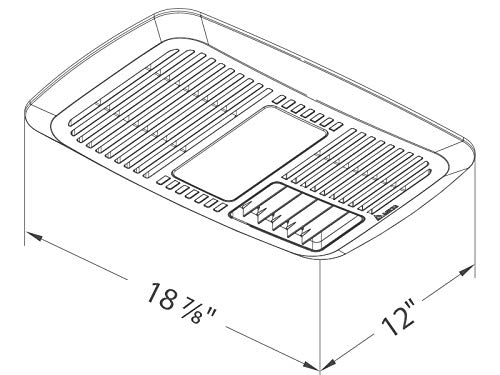 Delta Breez Rad110Led Delta Breezradiance Series 110 Cfm Fan/Dimmable Led Light With Ptc Heater, 12W, 0.7 Sones Light & Heater