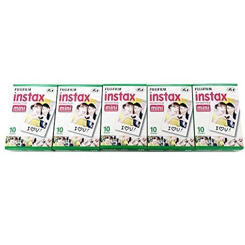 Fujifilm Instax Mini Instant Film, 10 Sheets X 5 Packs (Total 50 Shoots)