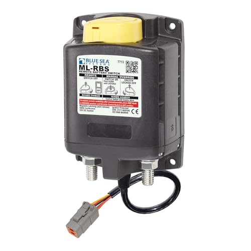 Blue Sea 7713100 Ml-Rbs Remote Battery Switch W/Manual Control Auto Release &Amp; Deutsch Connector - 12V,WBAUVB09B3N75Q3