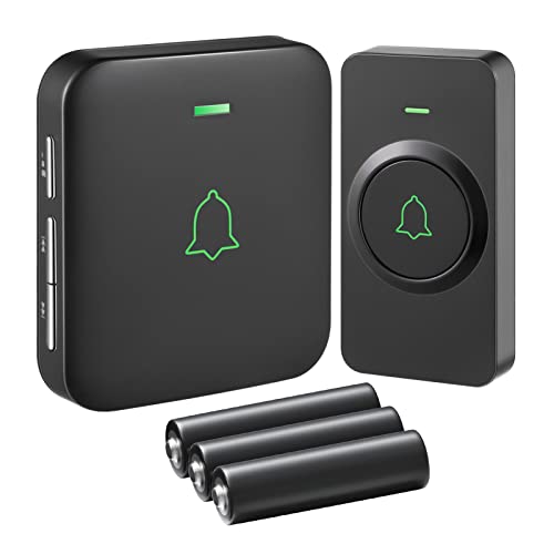 Wireless Door Bell, Avantek Ba 11 Waterproof Battery Operated Doorbell Chime Operating At 1000 Feet, Portable Door Chime Kit Wit