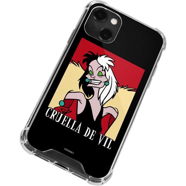 Skinit Clear Phone Case Compatible With Iphone 13 Mini   Officially Licensed Disney Cruella De Vil Design