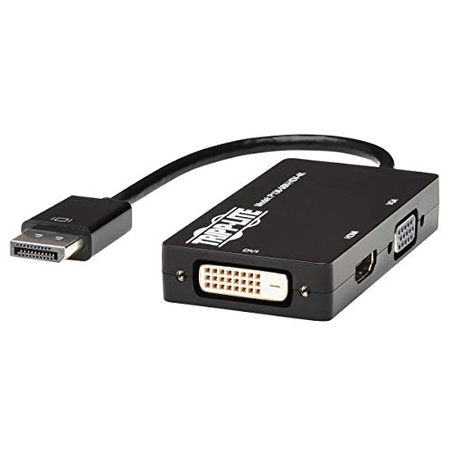Tripp Lite Displayport To Vga/Dvi/Hdmi All In One Cable Adapter, Dp 1.2, Dp To Vga/Dvi/Hdmi, Uhd 4K X 2K @ 24/30Hz Hdmi (P136 06