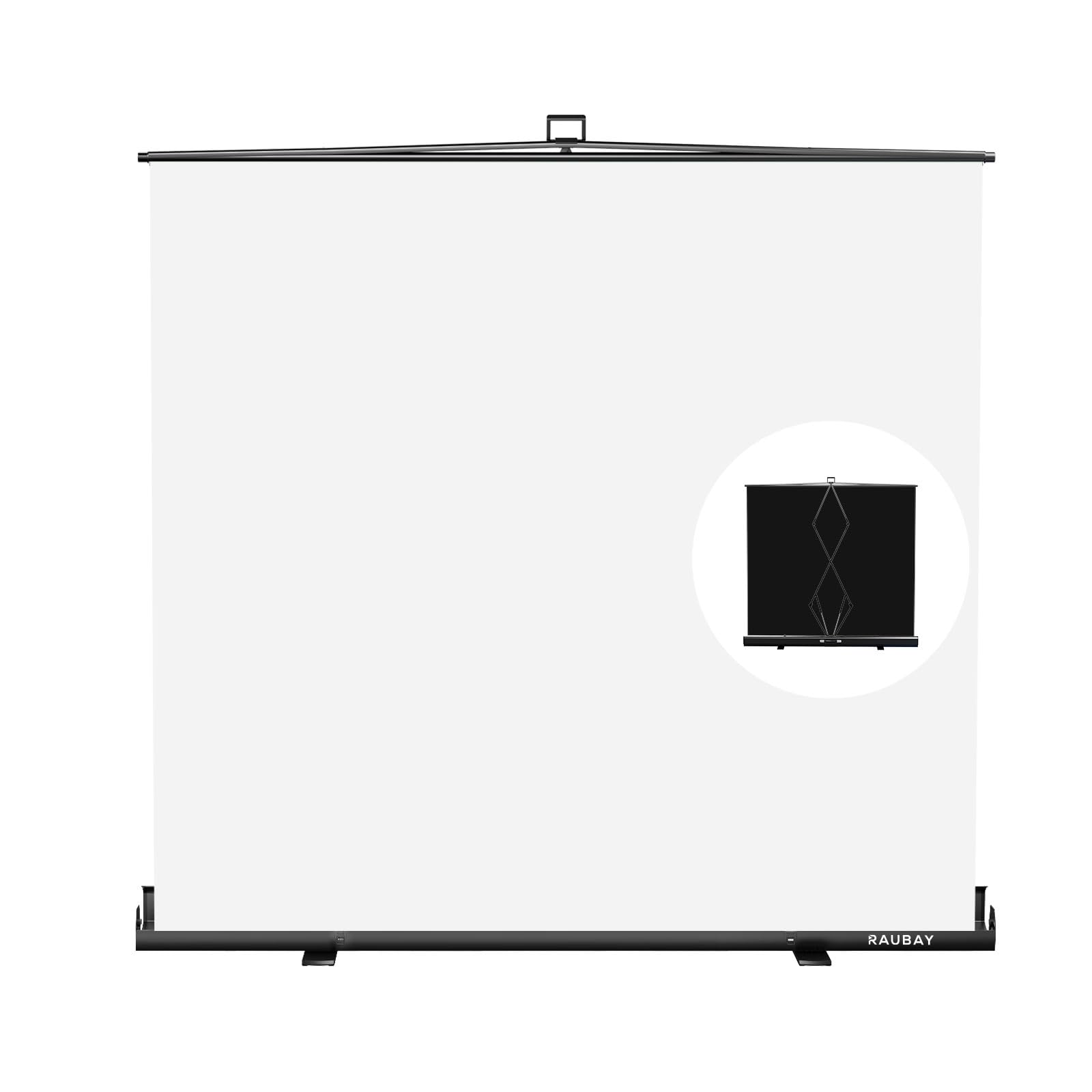 ?Wider Style? Raubay 78.7 X 78.7In Large Collapsible White Backdrop Screen Portable Retractable Panel Photo Background With Stan