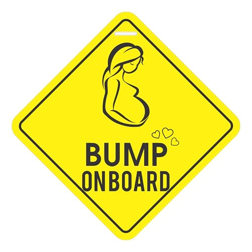 Goelite Bump On Board Baby Safety Warning Sign, Car Window Sticker With Suction Cup