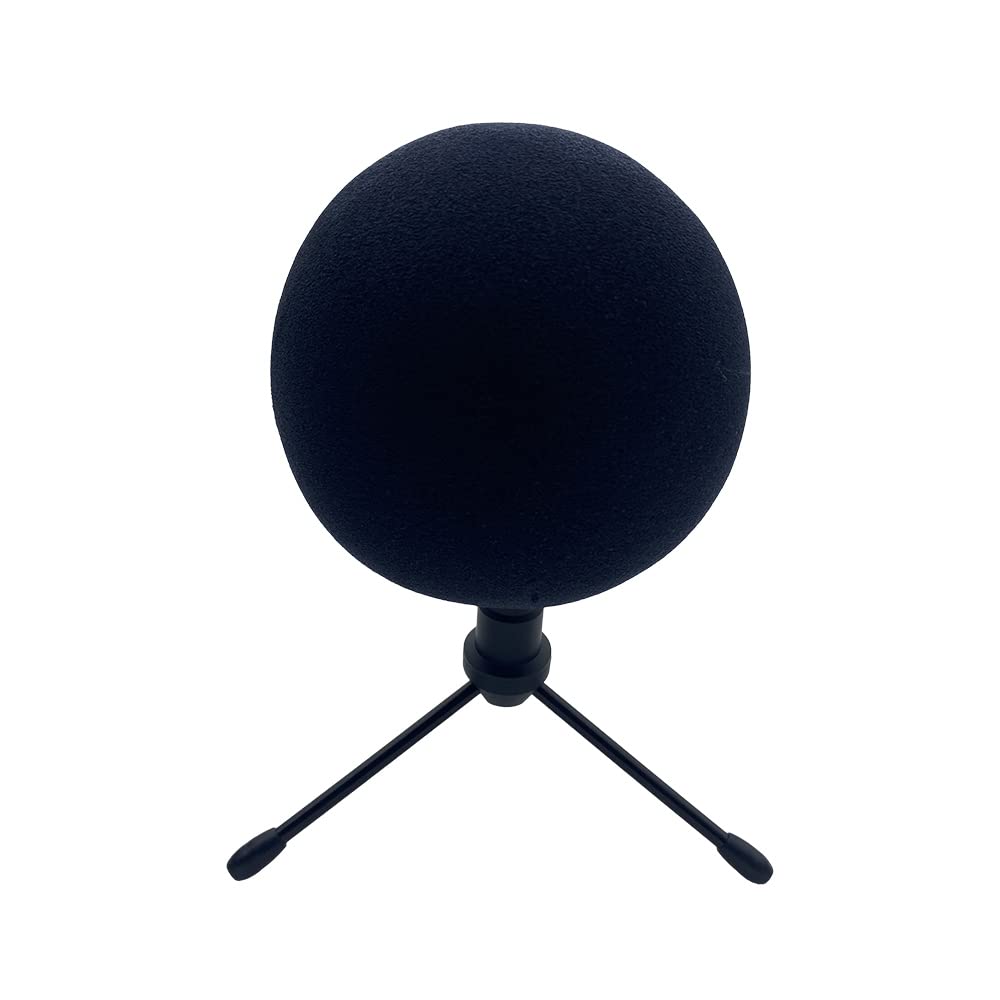 Microphone Pop Filter Wind Muff For Blue Snowball Ice Deadcat Furry Windscreen Wind Cover For Blue Snowbal (Black)