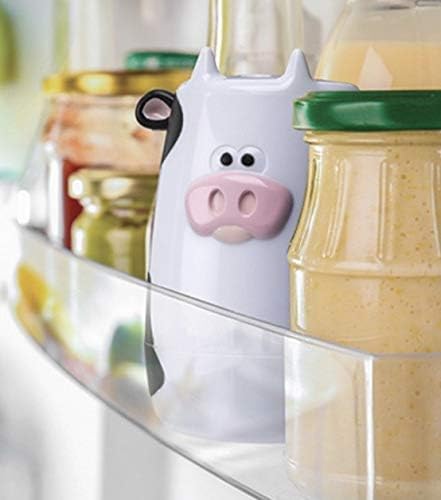 Joie Moo Moo Fresh Fridge Deodorizer, Reusable Baking Soda Holder, Compact Odor Absorber And Smell Eliminator For Refrigerator Or Freezer, Cute Kitchen Gadget, Bpa Free, Cow