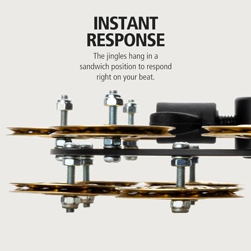 Meinl Percussion Headliner Series Hihat Tambourine Jingle Effect, Hammered Solid Brass � Not Made In China � Mountable On Any Pull Rod, 2 Year Warranty (Hthh2B Bk)