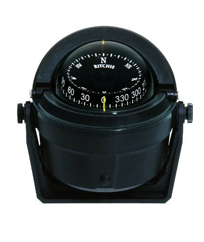 B 81 Ritchie Navigation Voyager Compass 3 Inch Dial With Bracket Mount (Black)