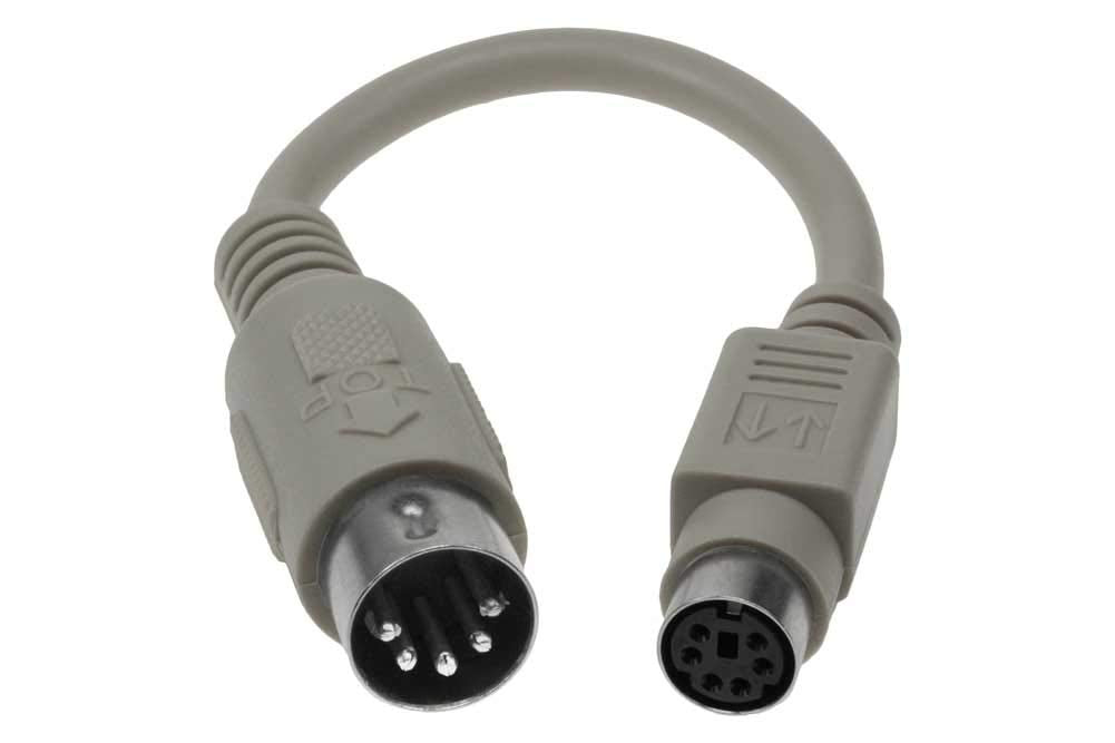 Sf Cable, Keyboard Ps2 To At Adapter (6 Inch); Din5 Male To Minidin6 Female