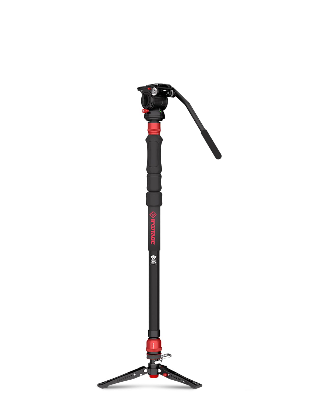 IFOOTAGE Cobra 3 A150S Strike Monopod with Fluid Head,59 Camera Monopod with Pedal Locking Control,One-Step Rapid Height Adjustm