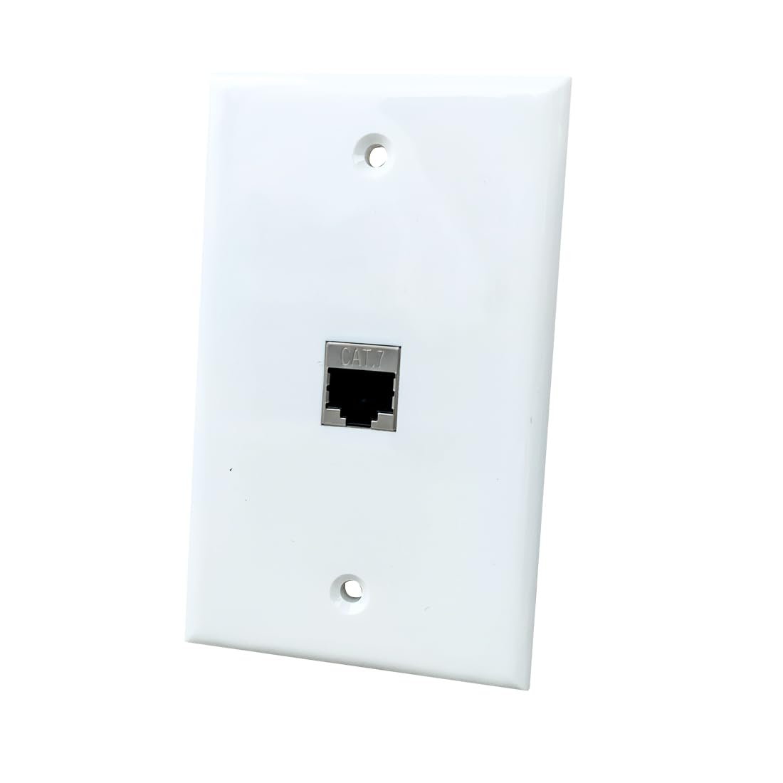Bupldet 1 Port Cat7 Ethernet Wall Plate Female To Female   Shielded Cat 7 Keystone Jack Outlet Cover Plate For Cat8/Cat7/Cat6E N