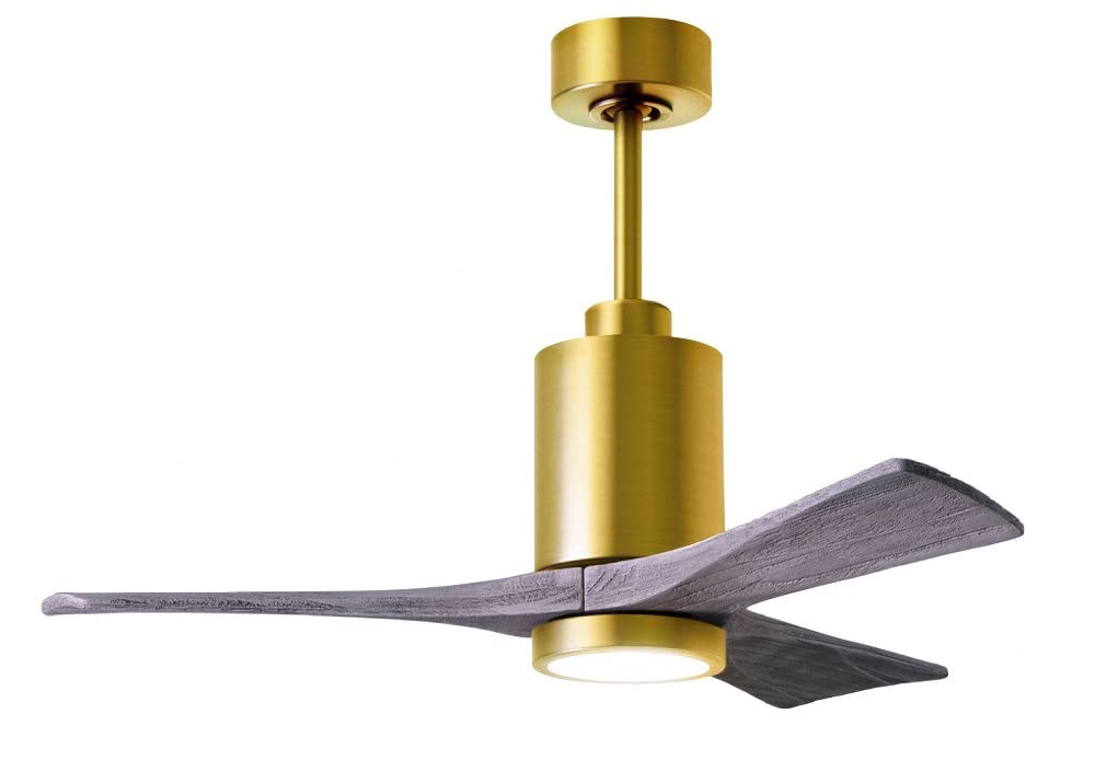 Matthews PA3-BRBR-BW-42 Patricia 42 Indoor/Outdoor Damp Rated Ceiling Fan with LED Light and Remote & Wall Control, 3 Barn Wood 