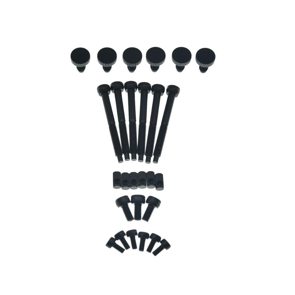 Dopro Whole Set Stainless Steel Tremolo Fine Tuner Screws String Insert Block Saddle Mounting Screws Locking Nut & String Lock S