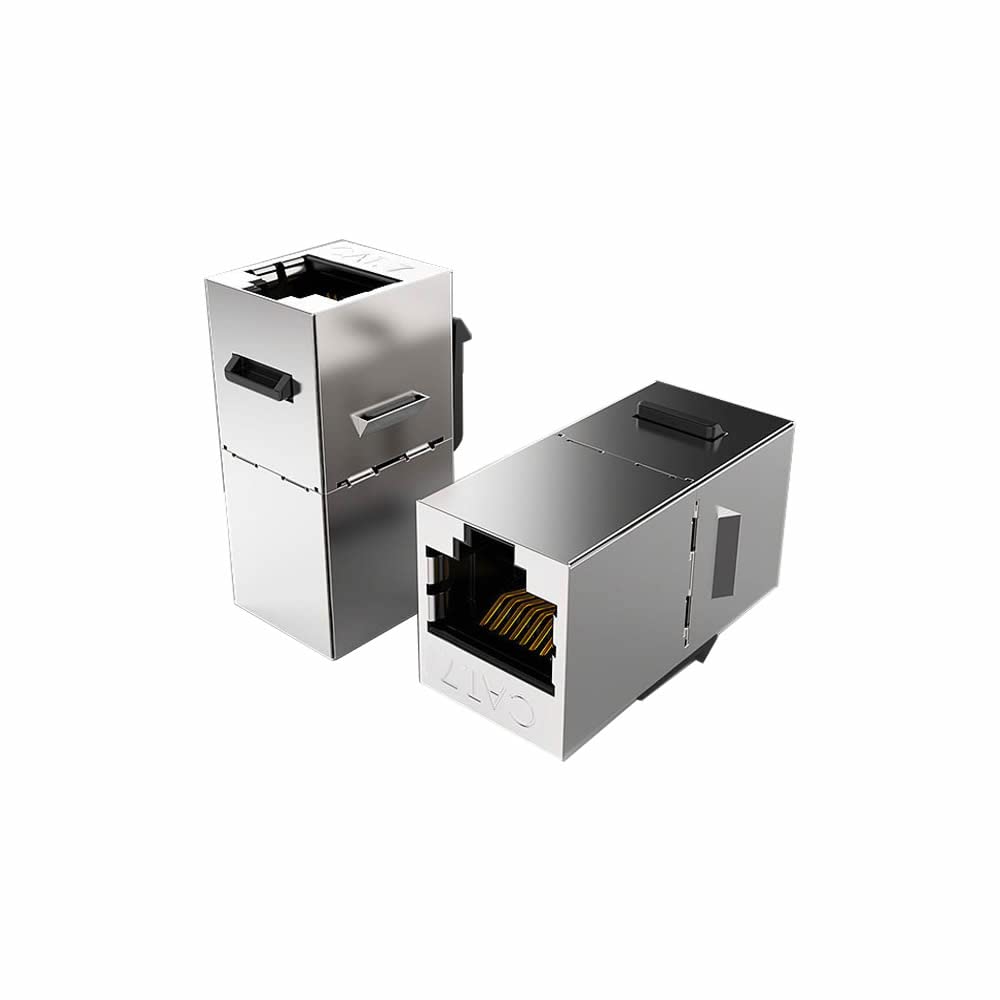 Vivoch 5 Pcs Cat7 Keystone Coupler, Cat7 Keystone Jack Inline Coupler Sheilded Rj45 8P8C Cat7/Cat6A Up To 10Gbps For Ethernet La