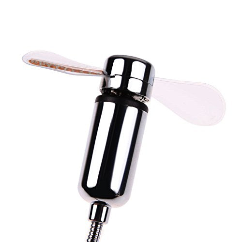 Anysecu Usb Clock Fan With Real Time Clock Led Light   Cool Gadget (Silver 1Pcs)