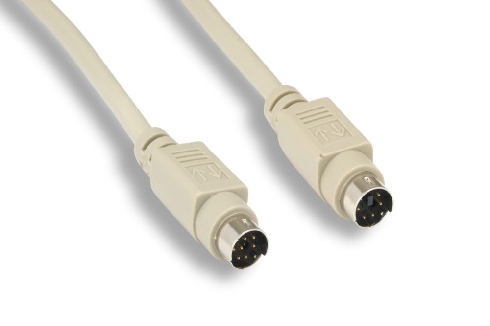 Kentek 10 Feet Ft Mini Din8 Imagewriter Ii Printer Cable Cord 28 Awg Molded Serial Rs 232 Mdin 8 Pin Male To Male M/M