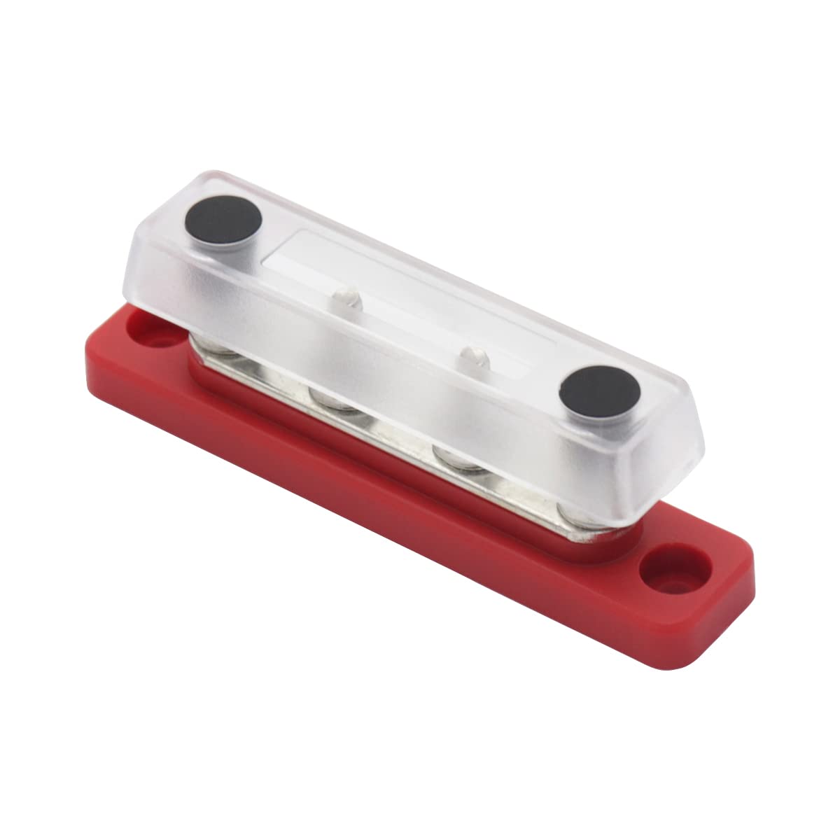 Gloaso 12V  48V Dc Copper Bus Bar 100A Power Distribution Block, 4 X 3/16    Post Terminals Block, Battery Busbars 100 Amp 12 Vo