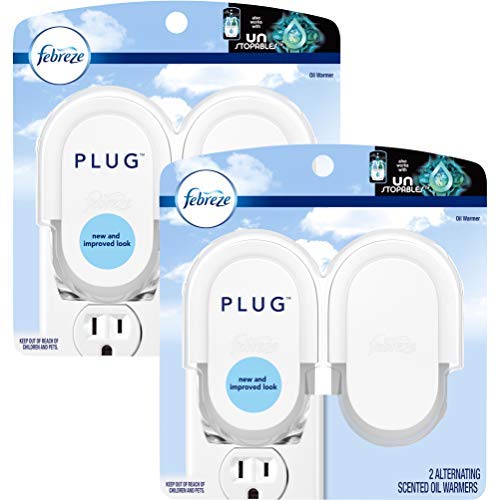 Febreze Air Freshener, Noticeables Air Freshener, Dual Scented Oil Warmer, 2 Pack Of 2