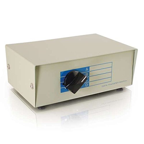 C2G 03292 4 Port Db25 Manual Switch Box, Beige 7 Inch