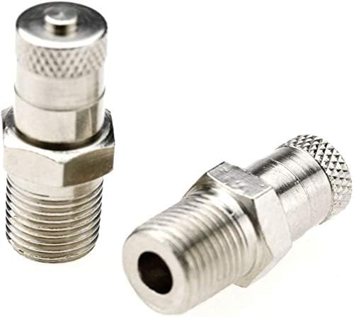 2 Pcs 1/8 Inch Bspt Bsp Schrader Tank Valve 25Mm Wheel Air Compressor 35 Bar 500 Psi