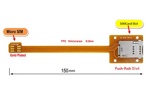 Sintech Micro Sim 3G 4G Card Male To Standard Uim Sim Female Extension Flat Fpc Cable Extender 15Cm