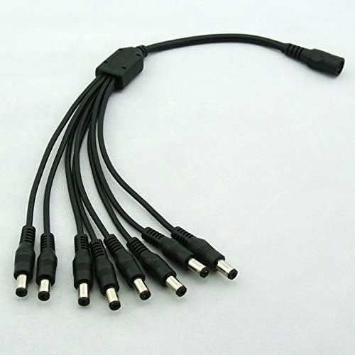 100 240V Ac To Dc 12V 3A 36W Power Supply Adapter, With 8 Way Splitter Cable, Plug 5.5 X 2.1Mm For Led Light Strips Nvr Dvr Camera