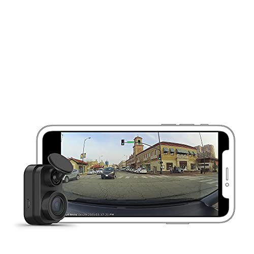 Garmin Dash Cam Mini 2, Tiny Size, 1080P And 140 Degree Fov, Monitor Your Vehicle While Away W/ New Connected Features, Voice Co